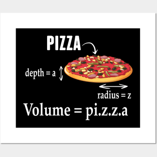 Maths Nerd Pizza Lovers Volume Formula Geek Math Teacher Posters and Art